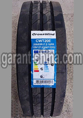 Cross Wind CWT20E (руль/прицеп) 205/65 R17.5 132J 16PR - Фото реального протектора с этикеткой